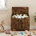 thumbnail image 2 of Storage Chest, Toy Chest for Boys Girls, Kids Wood Large Toy Box, Storage Bench with Safety Hinge, Storage Trunk for Entryway, Living Room, Bedroom, Playroom, Rustic Brown, 2 of 9
