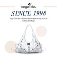 thumbnail image 3 of Bolso de mano Angelkiss de piel lavada para mujer, color blanco, 3 of 6