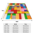 thumbnail image 3 of Bixox Fleece Blanket Colorful Plastic Blocks Pattern Pattern Super Soft Double-Sided Microfiber Flannel Blanket for Sofa, Bed, Couch,Suitable for All Seasons -, 3 of 5