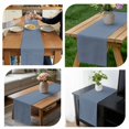thumbnail image 4 of Table Runner Dresser Scarves 70 Inch Long,Solid Pure Cyan Light Blue Linen Dining Table Runners, 4 of 9