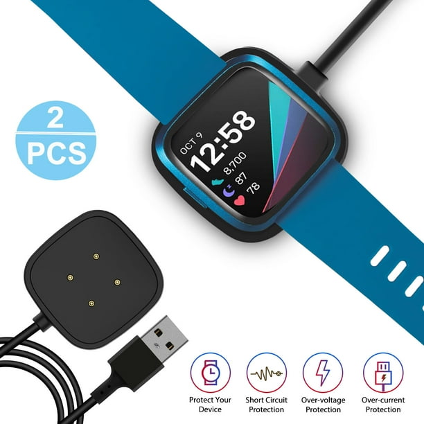 2/1 Pcs Charger Dock Compatible with Fitbit Sense/Versa 3, USB Charging