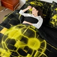 thumbnail image 4 of Erosebridal Ball Games Bedding King Size,Football Sport Bedding King Size,Yellow Neon Light Ombre Geometry Bedding Sets King Size,Super Cozy Room Decoration Reversible,7pcs, 4 of 6