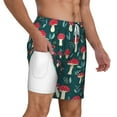 thumbnail image 3 of Balery Amanita Mushroom Mens Swim Trunks Swim Shorts for Men Quick Dry Inseam Beach Shorts with Compression Liner Pocket-X-Large, 3 of 9