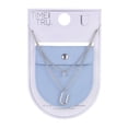 thumbnail image 6 of Time and Tru Silvertone Rolo Chain 2 Row Initial "U" Pendant Necklace, 6 of 6
