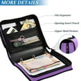 thumbnail image 4 of ALAZA Zipper Binder Purple Background 3 Ring Trapper Keeper File Folder Organizer Bag, 4 of 8