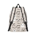 thumbnail image 2 of Naloa Puppy Canvas Backpack for Men Women Rucksack Casual Travel Daypack College Tote Satchel Bookbag for Teens-Small, 2 of 7