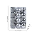 thumbnail image 2 of Diceymbol Christmas Tree Ornaments 24-Piece Set 1.57 Inch Plastic Glitter Balls, 2 of 6