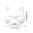 thumbnail image 6 of Dserhfy 6Pcs Cat Masque Kit DIY Hand Painting Blank Cat Masque with Fur Eye Mesh Felt Sheet Furry Animal Therian Masquerade Accessory for Carnival Cosplay Party, 6 of 8