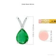 thumbnail image 4 of Angara Natural Emerald Pendant Necklace in 925 Sterling Silver for Women - May Birthstone Jewelry | Pear Shape Emerald Pendant Necklace, 4 of 9