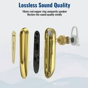 New Bee Bluetooth Earpiece,Wireless Handsfree in-Ear with Microphone, 20 Hrs Talking Time 180 Days Standby Time Bluetooth V5.0 Headset for iPhone/Android/Business/Trucker/Driver,Gold
