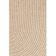 thumbnail image 2 of Indoor/Outdoor Solid Beige Area Rug, Braided Textured Design, 2Ft. X 6Ft. Oval Runner Reversible Carpet, 2 of 2