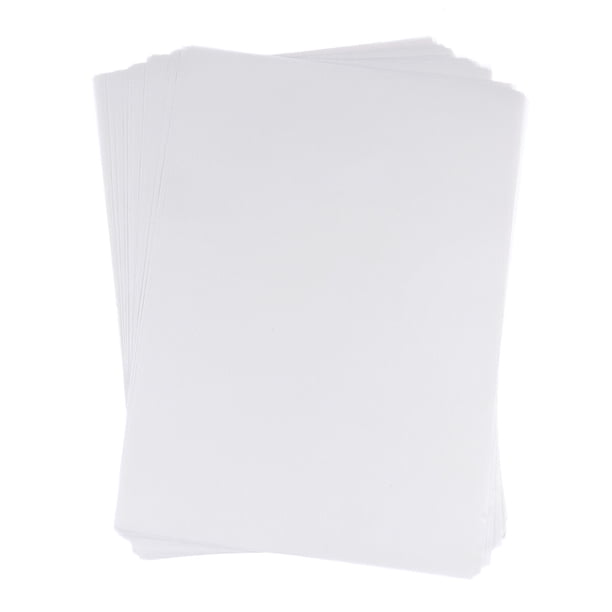 100 piezas desechables de papel de pergamino antiadherente Hojas para hornear galletas Papel a prueba de aceite Papel a prueba de grasa - Blanco puro