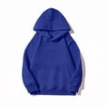 thumbnail image 4 of Girls Oversized Hoodies Fleece Pullover Sweatshirts Kids Fashion Casual Outfits Fall Winter Clothes Royal Blue 3-4Y, 4 of 6