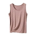 thumbnail image 3 of Ihhxva Women's Plus Women's Sleeveless Tank Top Polka Dot Moisture-Wicking Fit Summer Casual Loose Flowy Blouse Breathable Cotton Racerback Athletic Yoga XL-5XL, 3 of 6