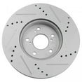 thumbnail image 3 of Geelife Performance Front Drilled Slotted Coated Brake Rotor Set For Honda Accord CR-V, 3 of 9