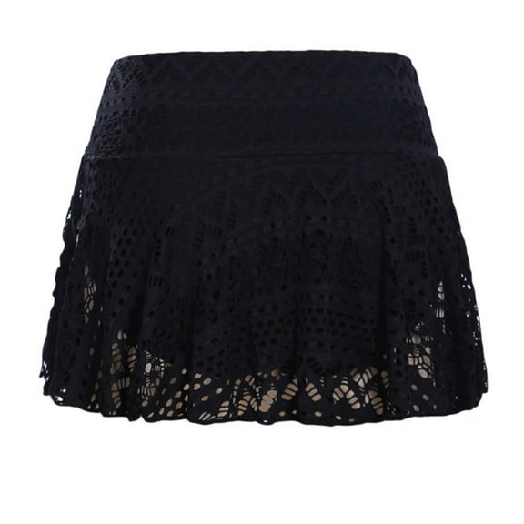 Amzcrzy Women Lace Crochet Swim Skirt Bikini Bottom Swimsuit Board Shorts Skort Swimdress