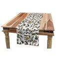 thumbnail image 1 of Floral Table Runner, Earth Tones Bouquet Beauty Autumn Nature Flame of the Forest Petal, Dining Room Kitchen Rectangular Runner, 3 Sizes, by Ambesonne, 1 of 2