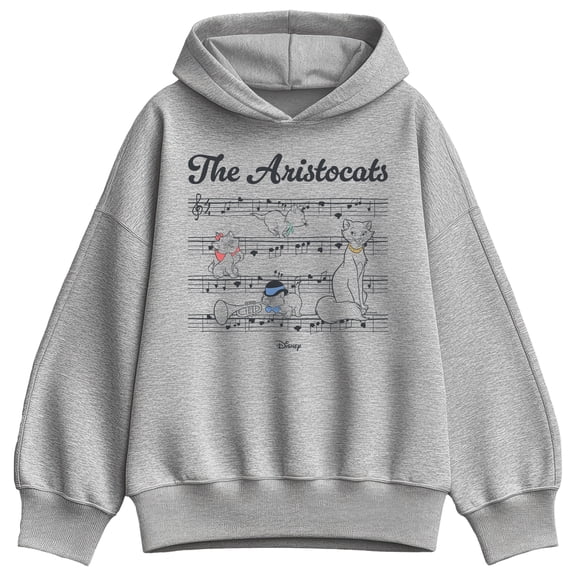 The Aristocats - Sheet Music - Women's Oversized Fleece Hoodie Sweatshirt