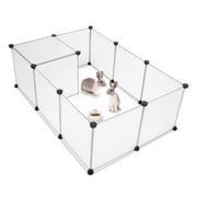 GoDecor 12 Panels Pet Playpen, Small Animal Cage Indoor Portable