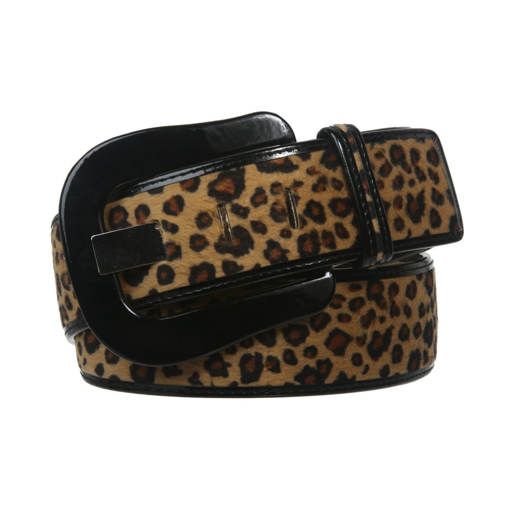 Beltiscool Women"s 1 7/8" Wide High Waist Patent Leather Faux Leopard