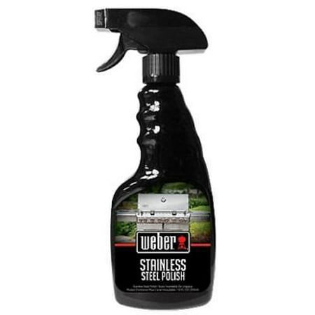 Weber 12 OZ Stainless Steel Polish Cleans Polishes Only (Best Way To Clean Stainless Steel Appliances Without Streaking)
