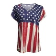 thumbnail image 3 of Jophufed Fashion Summer Tops for Women 2025 American Flag T Shirts Sleeveless V-Neck Flag Printed Casual Tops Blouse Labor Day Sale, 3 of 5