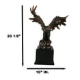 thumbnail image 2 of Large Majestic Bald Eagle Landing On Cliff Rock Bronze Electroplated Figurine, 2 of 9