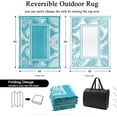 thumbnail image 2 of Outdoor Rug ;x; Reversible Boho Plastic Straw Patio Deck Camping Rugs Indoor Outdoor Portable RV Mat Carpet for Outside Porch Balcony Backyard Beach Pool, 2 of 9