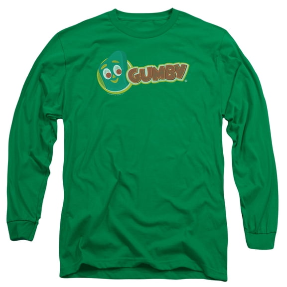 Gumby Logo Long Sleeve Adult 18/1 T-Shirt  Kelly Green