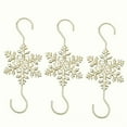 thumbnail image 2 of Christmas Ornament Hooks, Snowflake Ornament Hangers, S Shaped Stainless Steel Hanging Hooks for Christmas Tree Decorations, Durable Heavy Duty Metal Pendant Hooks with Decorative Snowflake Design, 2 of 5