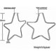 thumbnail image 5 of Stainless Steel Hoop Earrings with Black Gold Plated Design for Women - Lightweight Jewelry 56mm Silver Star Style, 5 of 5