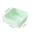 thumbnail image 3 of Square Cereal Bowl, Plastic Serving Bowl Portable for Picnic Snack Salad Dessert, Lightweight Reusable Soup Bowl for Home Camping Travel, Green, 3 of 6