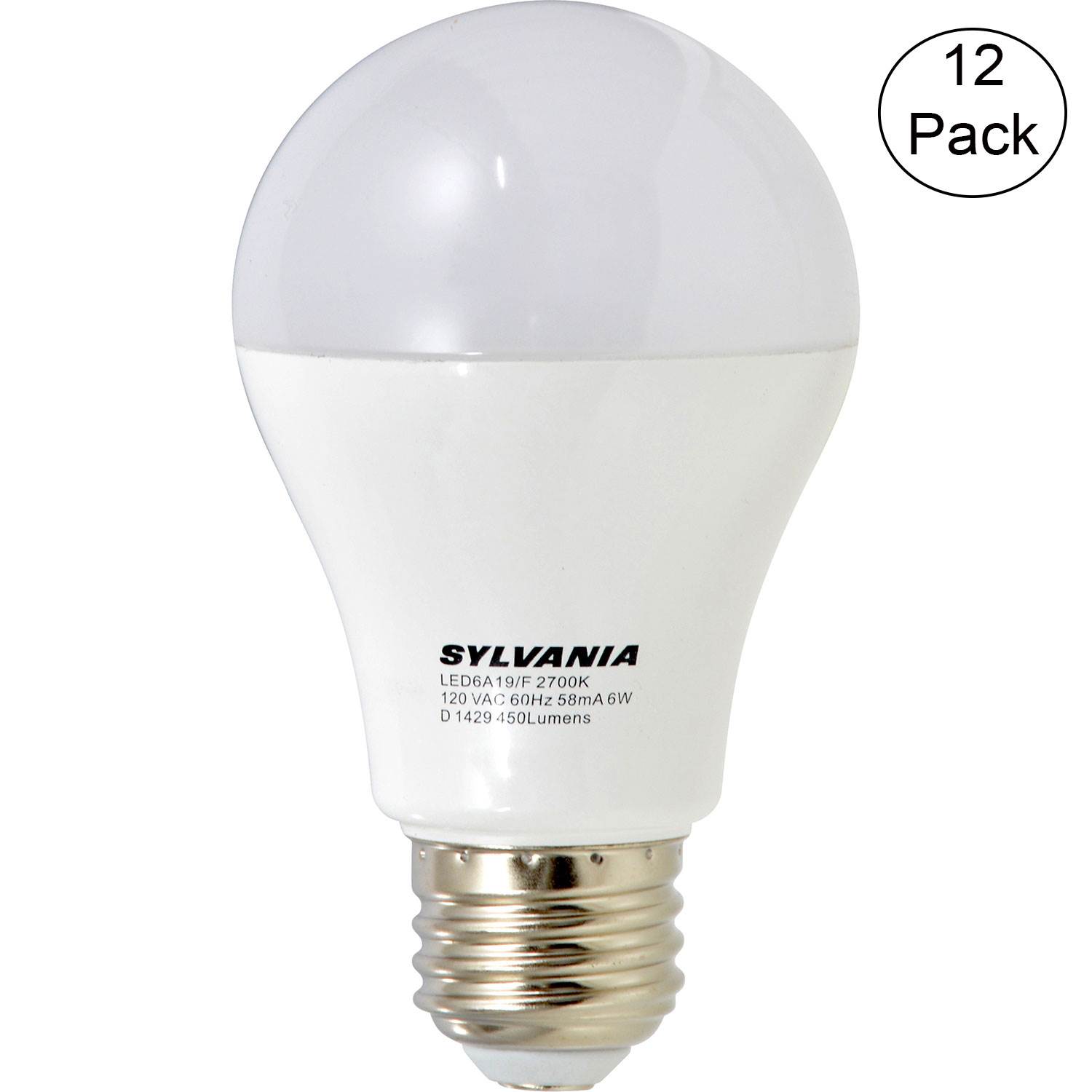 Sylvania A19 40W 120V E26 Base NonDimmable Soft White LED Light Bulbs