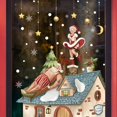 thumbnail image 1 of Pegatinas de Feliz Navidad para ventana, Papá Noel, muñeco de nieve, árbol de Navidad, decoraciones navideñas para el hogar, Feliz Año Nuevo 2024, 1 of 4
