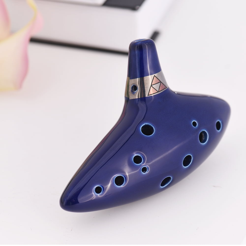 12 Hole Ocarina Ceramic Alto C Vessel Flute Wind Musical Instrument