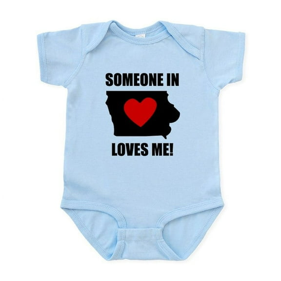 CafePress - Someone In Iowa Loves Me Body Suit - Baby Light Bodysuit, Size Newborn - 24 Months