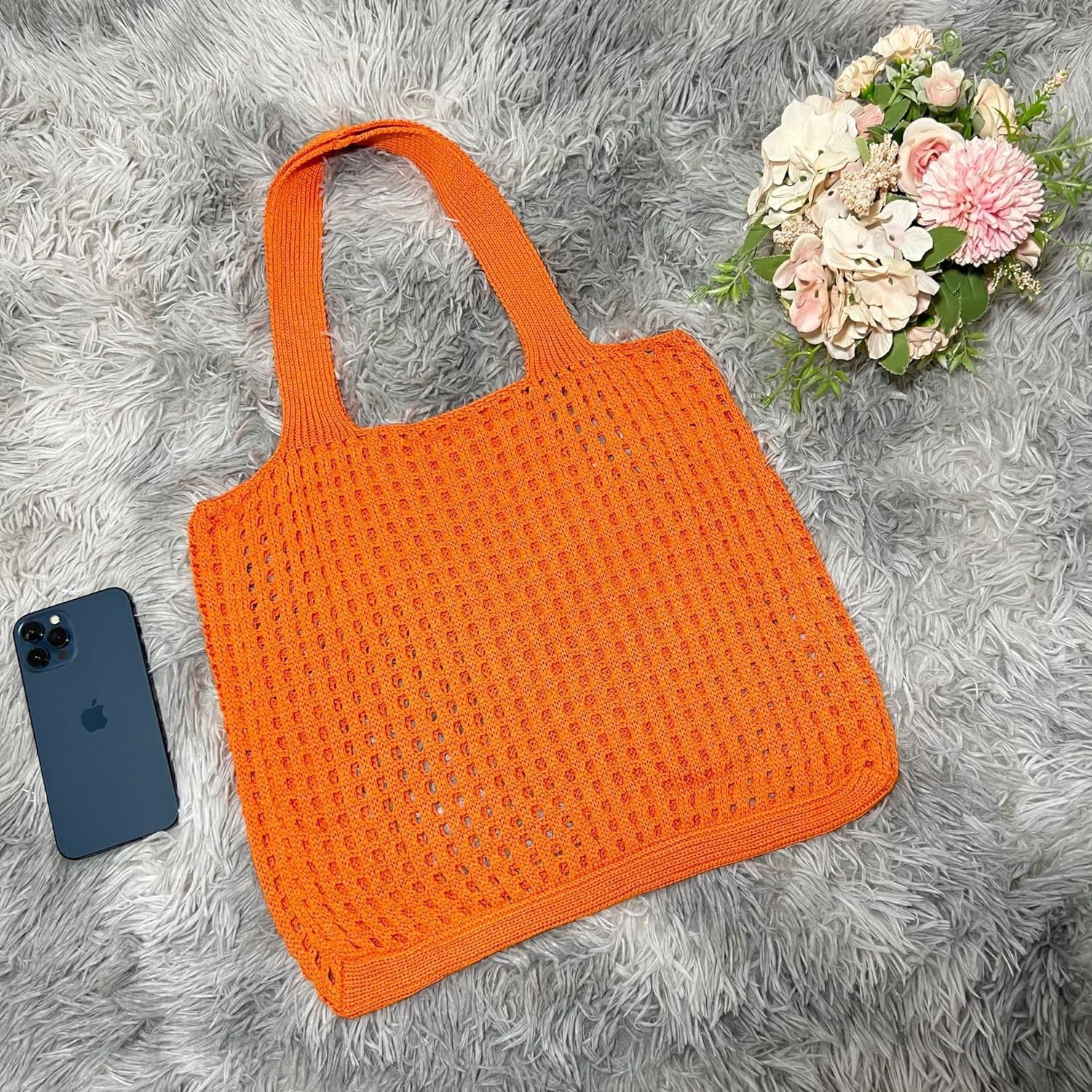 Kukuzhu Y2k Aesthetic Tote Bag Aesthetic Y2k Bag Crochet Tote Bag Aesthetic Tote Bags Aesthetic Y2k Purse