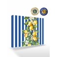 thumbnail image 2 of Blue Stripes Lemon Wall Art for Living Room,Canvas Picture Wall Decor for Bathroom Bedroom,Spring Fruit Flowers Leaves Line Painting Artwork for Office Kitchen Hallway Dining Room Home Decor 24"x32", 2 of 8