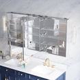 thumbnail image 5 of ANGELES HOME 60" x 30" Copper-Free Mirror Medicine Cabinet with Beveled Mirror Door, Recessed or Surface Mount, Adjustable Shelves, 5 of 14