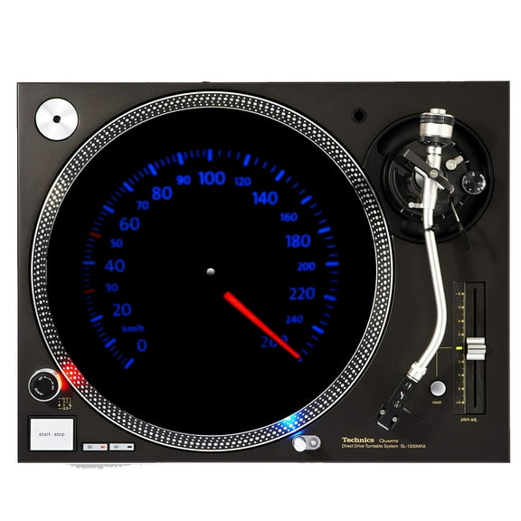 KuzmarK™ 12" DJ Turntable Slipmat - Speed