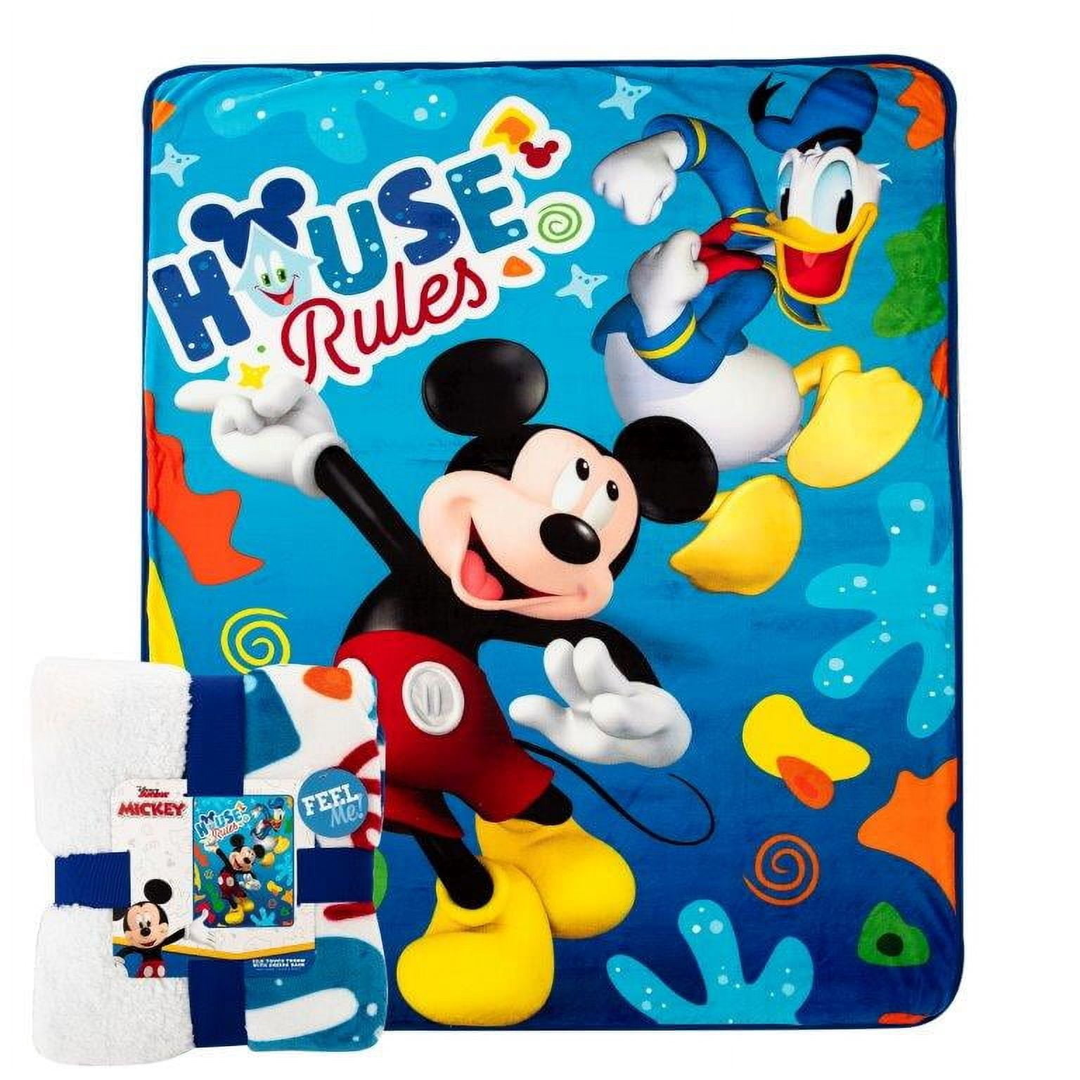 Mickey M Buddies Rule Silk Touch Sherpa Throw Blanket