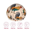thumbnail image 5 of KLL Rooster Pattern Shower Cap & Bath Cap for Women,Reversible Oversized Waterproof Shower Caps for all Hair Lengths,Elastic Reusable Bathing Hair Cap, 5 of 6