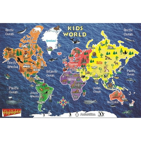 UPC: 0039231721613 | Replogle Globes Kids World Peel & Stick Wall Map  42  x 30