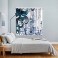 thumbnail image 3 of Nautical Blue Octopus Kitchen Curtains Window Panels, Coastal Ocean Summer Boat Insulated Window Treatment Curtain, Grommet Curtains for Bedroom/Living Room/Bathroom, 2 Piece 42"Wx63"L, 3 of 8