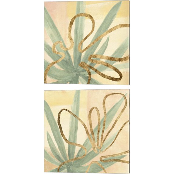 Great Art Now Desert Glow by Annie Warren 2 Piece Canvas Art Set Each 14W x 14H