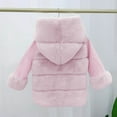 thumbnail image 4 of NAISIBABY Girls Faux Fur Coat with Hooded, Thicken Warm Long Sleeve Zipper Winter Fashion Fuzzy Jacket Outwear Pink 3T, 4 of 4