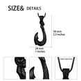 thumbnail image 6 of Jewmon Hawaiian Fish Hook Necklace Stainless Steel Maori Hook Viking Necklace Charm Mens Jewelry, 6 of 7