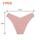 thumbnail image 2 of Conjunto de 3 piezas de bragas de seda de hielo sin rastro de algodón para mujer, bragas de mujer con borde de cintura en forma de V, 2 of 5