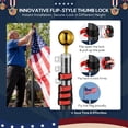 thumbnail image 3 of Yescom EZ GO 25ft Telescopic Flag Pole Kit Upgrade Rotating Lock for Outside Inground with 3x5' US Flag Ball Top Black, 3 of 12