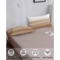 thumbnail image 4 of Brown White Ombre Pillow Covers King Size, Vintage Farmhouse Abstract Striped Soft Bed Throw Pillowcases Breathable Cooling Long Lumbar Body Pillow Sham Cover for Bed Sofa 20''x40'', 4 of 7